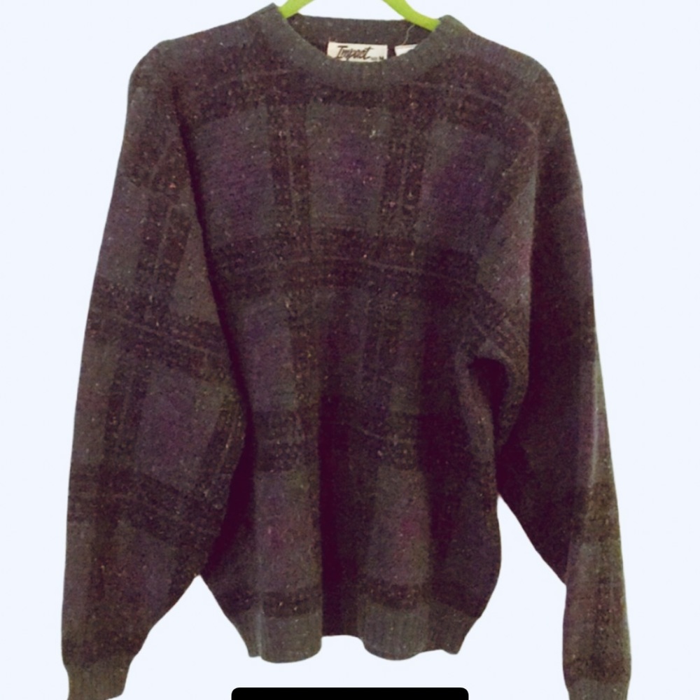 Impact Plaid Green Sweater